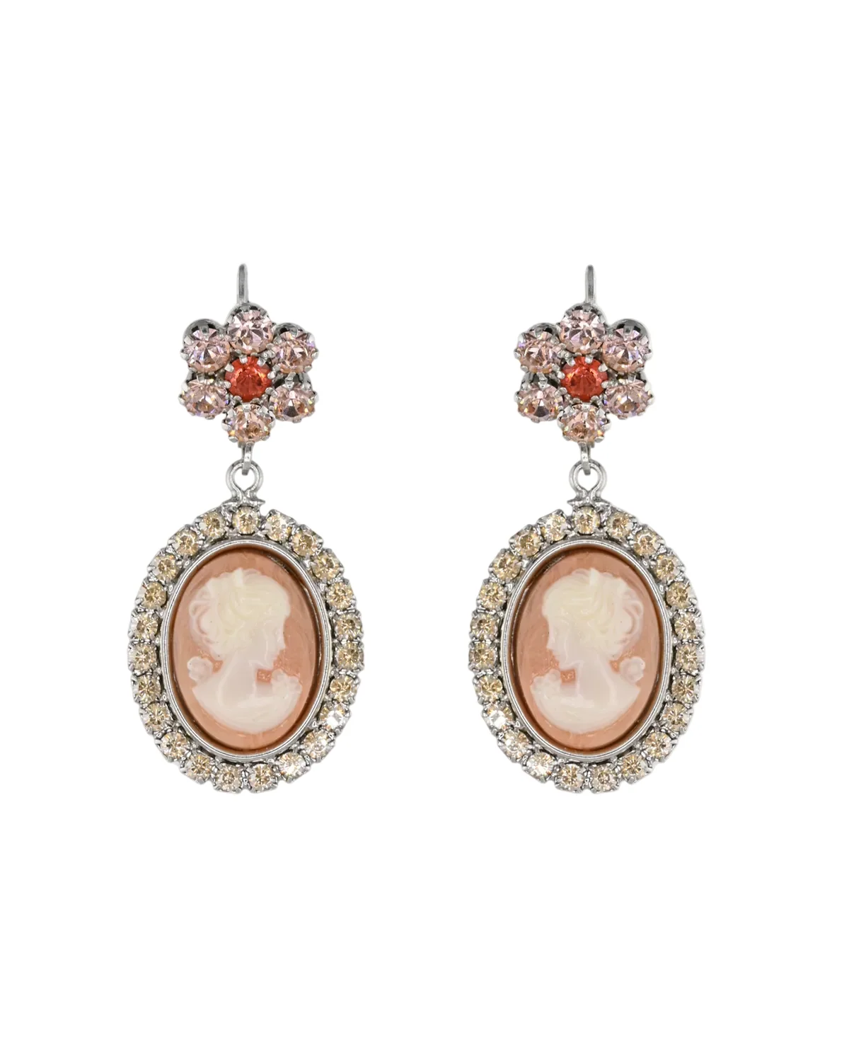 CAMEO FLOWER EARRINGS - Image 3
