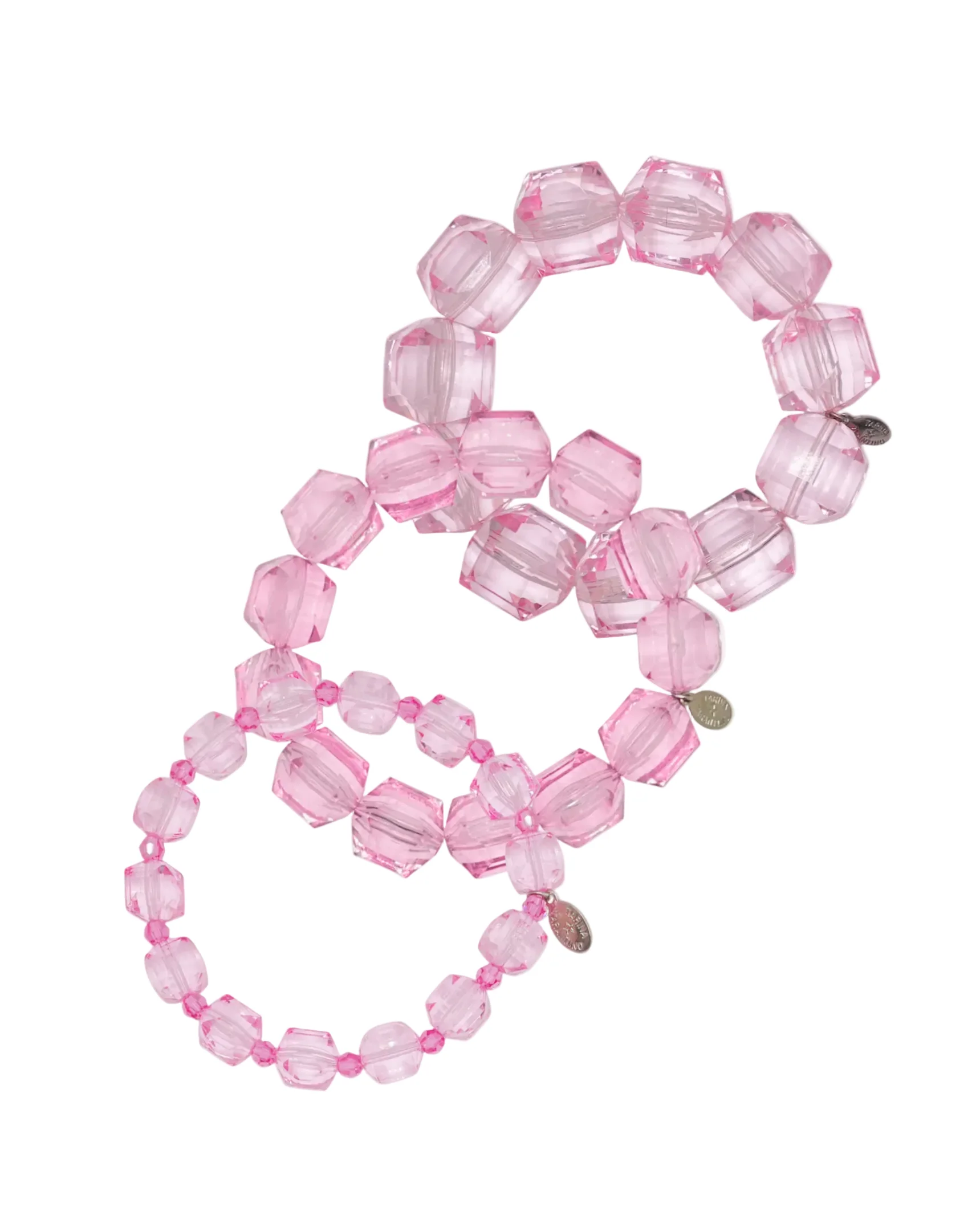 GEM CUT LUCITE BRACELET STACK