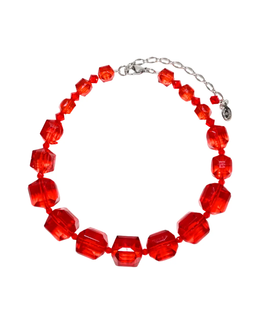 GEM CUT LUCITE NECKLACE