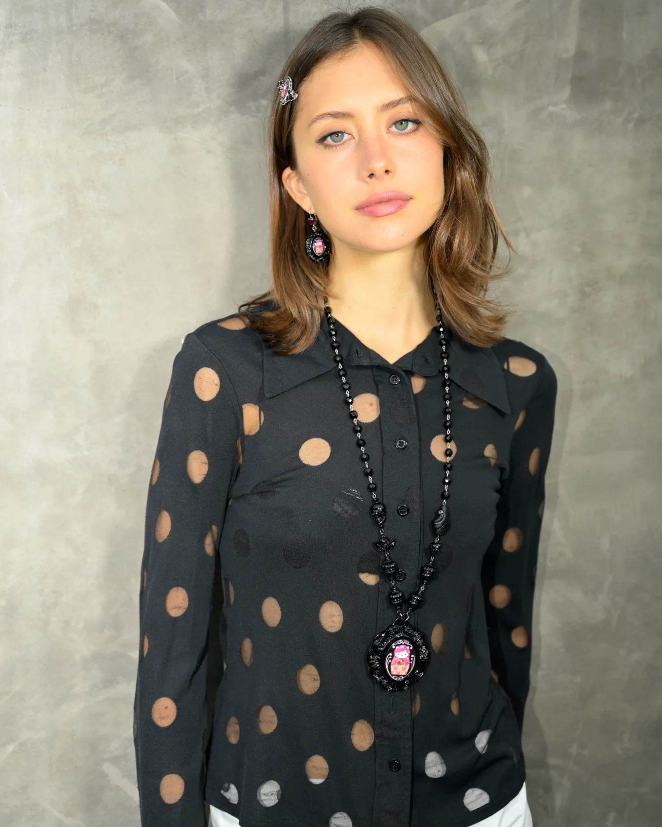 GOTHIC DOLL KITTY NECKLACE - Image 3