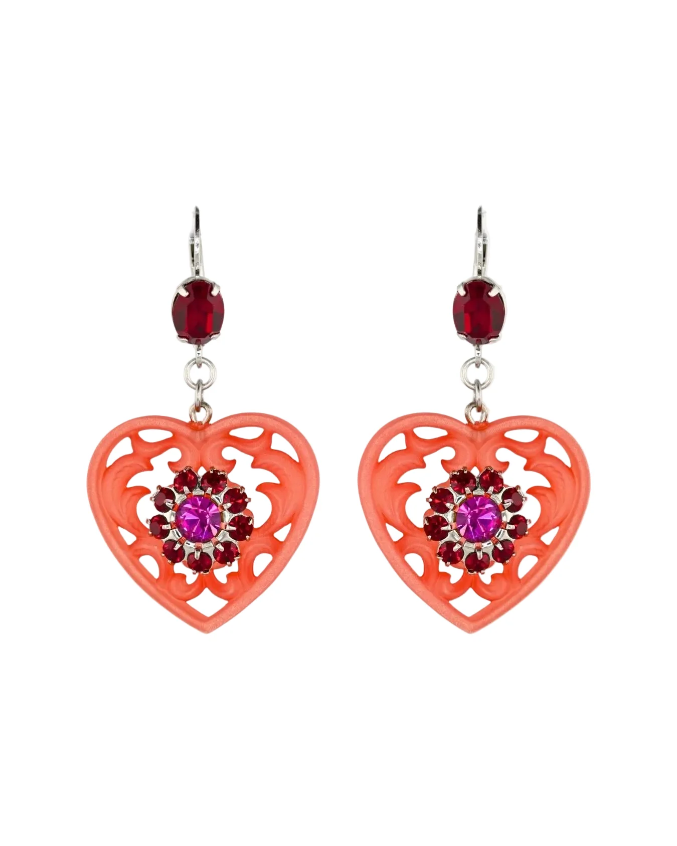 DOILY LACE HEART EARRINGS - Image 3