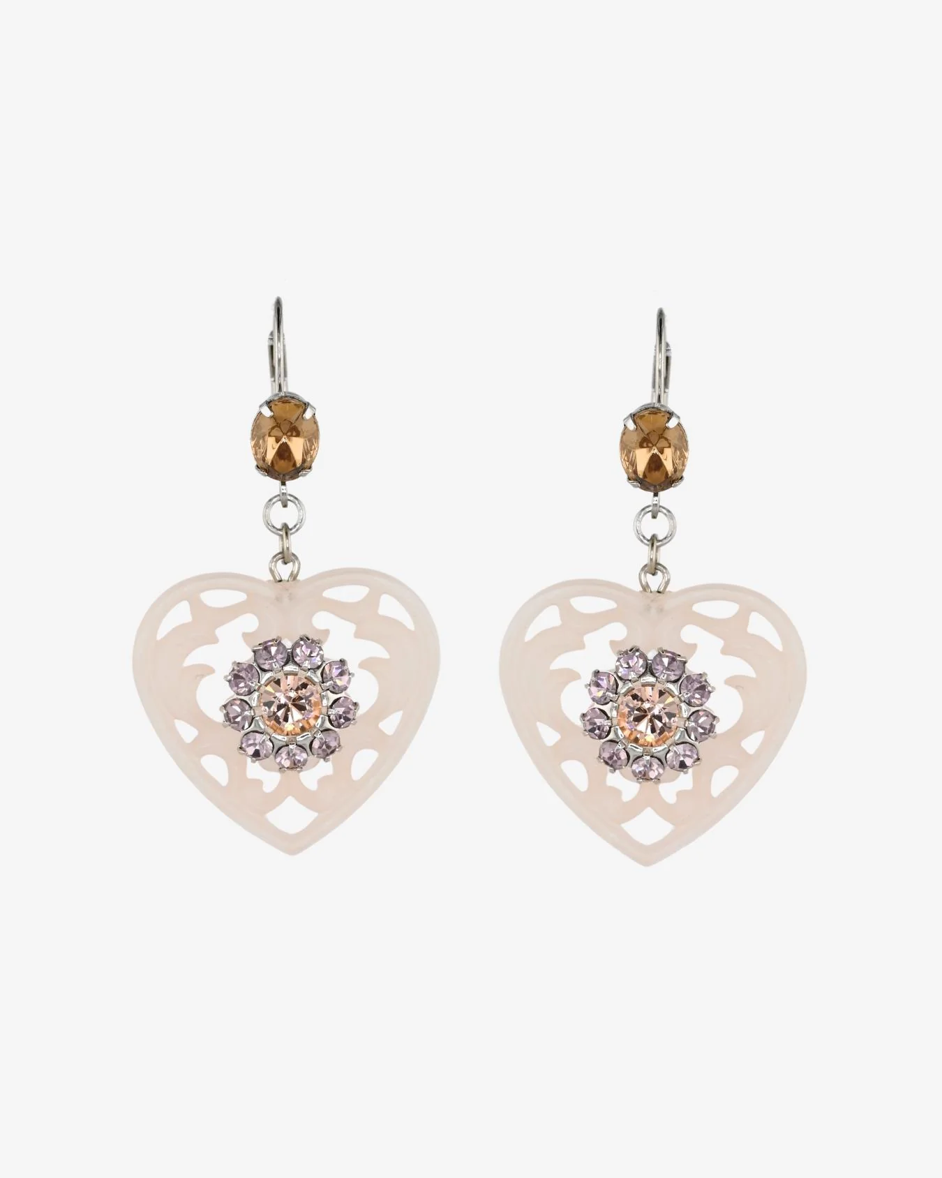 DOILY LACE HEART EARRINGS - Image 5