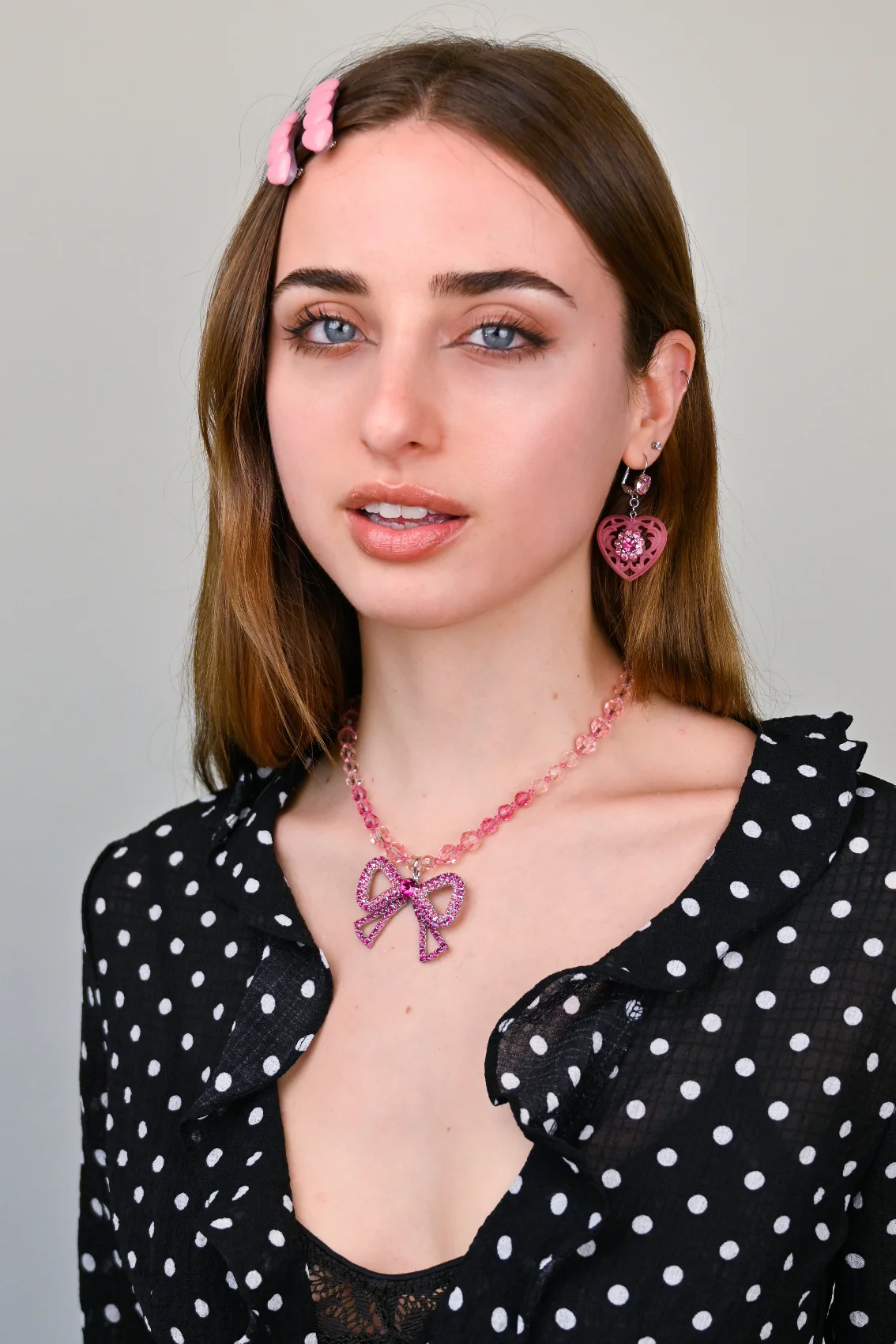 DOILY LACE HEART EARRINGS - Image 6