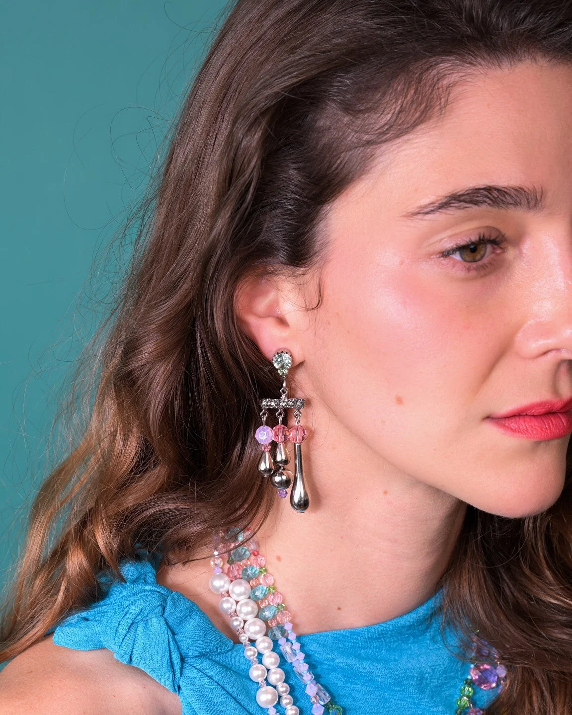 PINK TEARS EARRINGS - Image 2