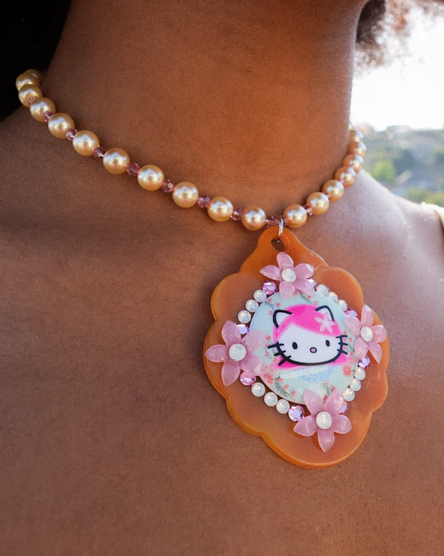 CHERRY BLOSSOM KITTY NECKLACE - Image 3